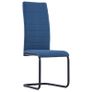 Cantilever Dining Chairs 2 pcs Blue Fabric Image 5