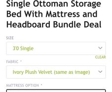 ottoman single bed in perfect condition mattress not included