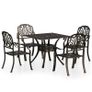 5 Piece Bistro Set Cast Aluminium Bronze Image 2