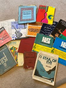Series of vintage music note books