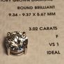 18ct white Gold 3ct Brilliant cut Lab Diamond Solitaire Pendant Mount Image 2