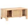 Coffee Table 90x50x40 cm Solid Mango Wood and Natural Cane Image 2