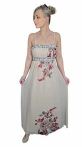 Rose Maxi Dress Beige