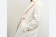 Danish brand Kaffe - Teddy Coat - Warm off white colour - Size DK 40 UK 12 - BNWT RRP 150