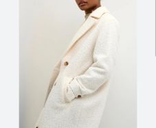 Danish brand Kaffe - Teddy Coat - Warm off white colour - Size DK 40 UK 12 - BNWT RRP 150