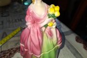 Vintage Hand-Painted Porcelain Lady Vanity Trinket Box Postage Available or Collection