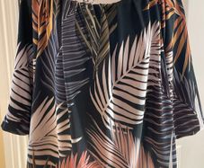 Witchery Palm Print Off Shoulder Top - Size M
