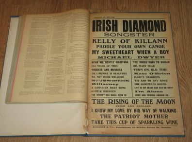 Collection of 11 Songsters all Printed in Ireland  Nugent and Co. Publishers 45 Middle Abbey Street, Dublin