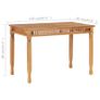 Garden Dining Table 120x65x80 cm Solid Teak Wood Image 6