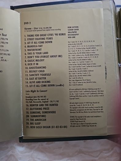Simple Minds 2 DVD Boxset  - Seen The Lights: A Visual History