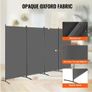 4 Panels Room Divider, Folding Privacy Screen and Portable Partition Divider for Room Separation, Freestanding Room Partitions for Office, Bedroom, Study, Grey Image 2