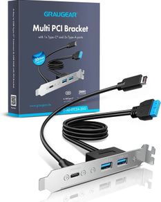 Multi PCI bracket with 1x Type-C and 2x Type-A ports