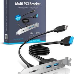 Multi PCI bracket with 1x Type-C and 2x Type-A ports