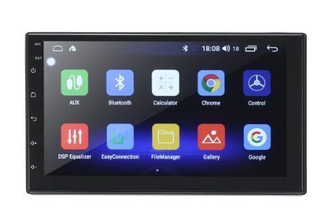 7 Inch 2 Din for Android 8.0 Car Stereo Radio MP5 Player 2.5D Screen GPS WiFi Bluetooth FM with Rear Camera