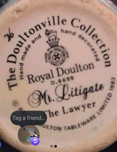 Royal Doulton The Litigator Toby Jug