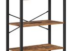 5-Tier Bookshelf, Tall Bookcase, Shelving Unit, Standing Display Storage Rack with Steel Frame, for Living Room, Office, Study, Industrial Style, Rustic Brown and Black (FREE POSTAGE)