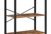 5-Tier Bookshelf, Tall Bookcase, Shelving Unit, Standing Display Storage Rack with Steel Frame, for Living Room, Office, Study, Industrial Style, Rustic Brown and Black (FREE POSTAGE)