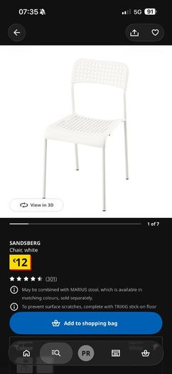 ikea table white + 4 chairs