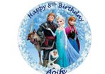 frozen personalised edible cake topper 7'