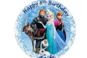 frozen personalised edible cake topper 7'