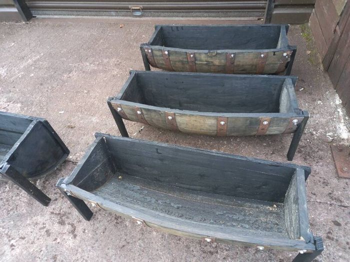Quarter barrel planters