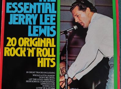 Jerry Lee Lewis - The Essential 20 Original Rock'n'Roll Hits Vinyl LP (1978) UK Pressing Compilation EX+