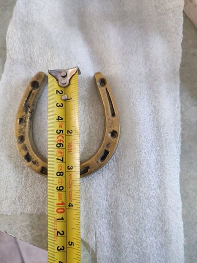 Horseshoe Decoration Good luck Charm Wall Hanging Mount Brass