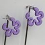 Lilac Silhouette Five Petal Flower Earrings Image 7