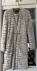 Beautiful grey faux fur coat