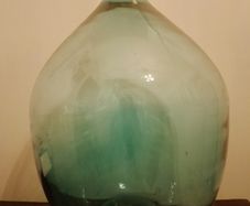 Large Vintage Aqua Glass Demijohn