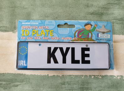 Kyle Embossed Metal ID Plate