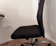 Black High-Back Mesh Office Chair - Adjustable