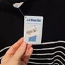 BNWT JoJo Maman Bebe Navy Ecru Stripe Turtle Neck Maternity & Nursing Jumper Image 3