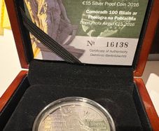 Silver Proof 15 Euro 2016. Unc.   100th Anniversary Of The Proclamation Of The Irish Republic