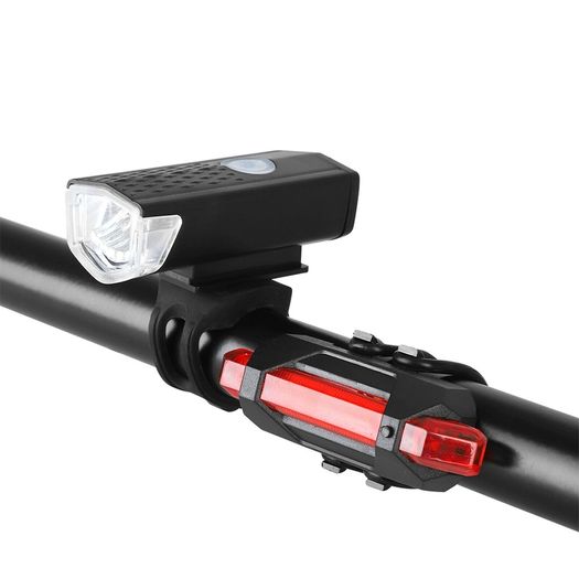 Bike Light, USB LED Rechargeable, Front and rear, Headlight Lamp Flashlight Cycling Safety Warning Light