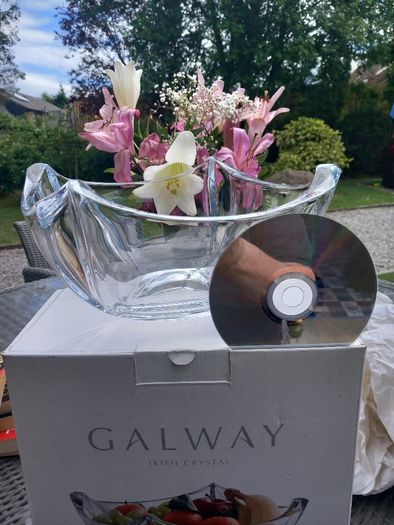 Galway Crystal 10 inch new bowl, box, D18