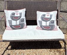 Two Reversible Cushions