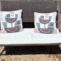 Two Reversible Cushions