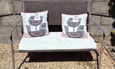 Two Reversible Cushions
