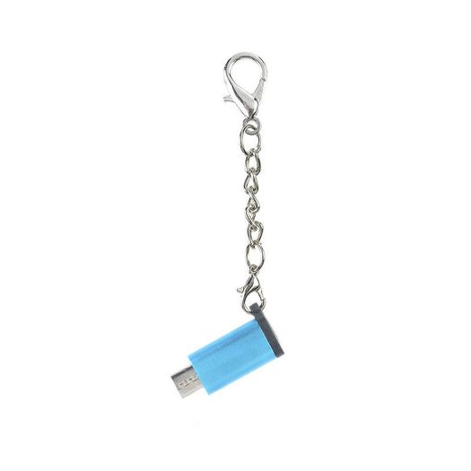 Aluminum Alloy OTG Micro USB (Male) to USB-C (Female) QC 3.0 Charger & Sync Adapter with Keychain (Brand New/Warranty)