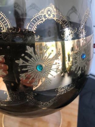 50% off ad dry!!! Large chalice vase lovely diamond detail
