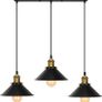 Industrial Pendant Lamp Shapes, 3 in 1 Vintage Edison Style Metal Pendant Light Shades for E27 Ceiling Lights for Kitchen Bar Loft Image 6