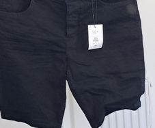 Black Denim Shorts with Tags