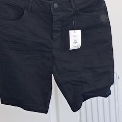 Black Denim Shorts with Tags