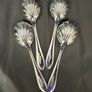 Chromepride Chrome  Plate on Nickel  Vintage Set Sheffield England  Spoons Image 2