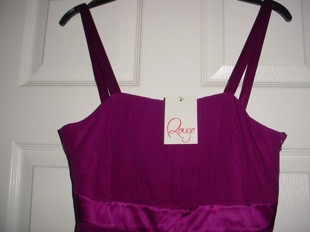 BNWT - HALF PRICE - Size: 10 - A Beautiful Dress from Rouge - 100% Silk Fully Lined - Hidden Zip Side Opening.