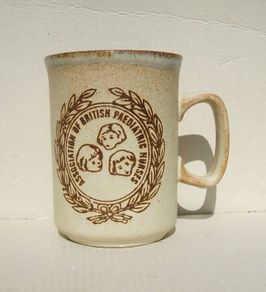 ASSOCIATION OF BRITISH PAEDIATRIC NURSES (by Dunoon Ceramics of Scotland) - a scarce & vintage stoneware effect mug (c.1970's)