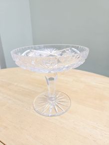 Large Crystal Footed Comport Dish