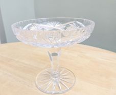 Large Crystal Footed Comport Dish