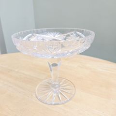 Large Crystal Footed Comport Dish